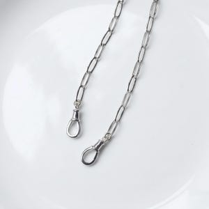 Double Swivel Clasps Paperclip Necklace | 925 Silver Heavy-Plate