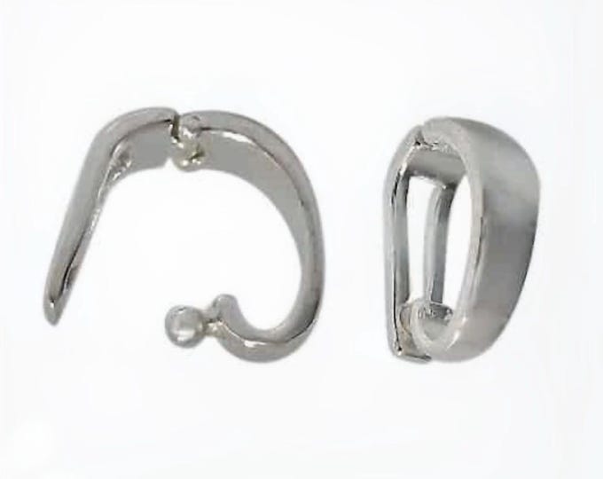Silver Charm Clip Bail | 925 sterling silver