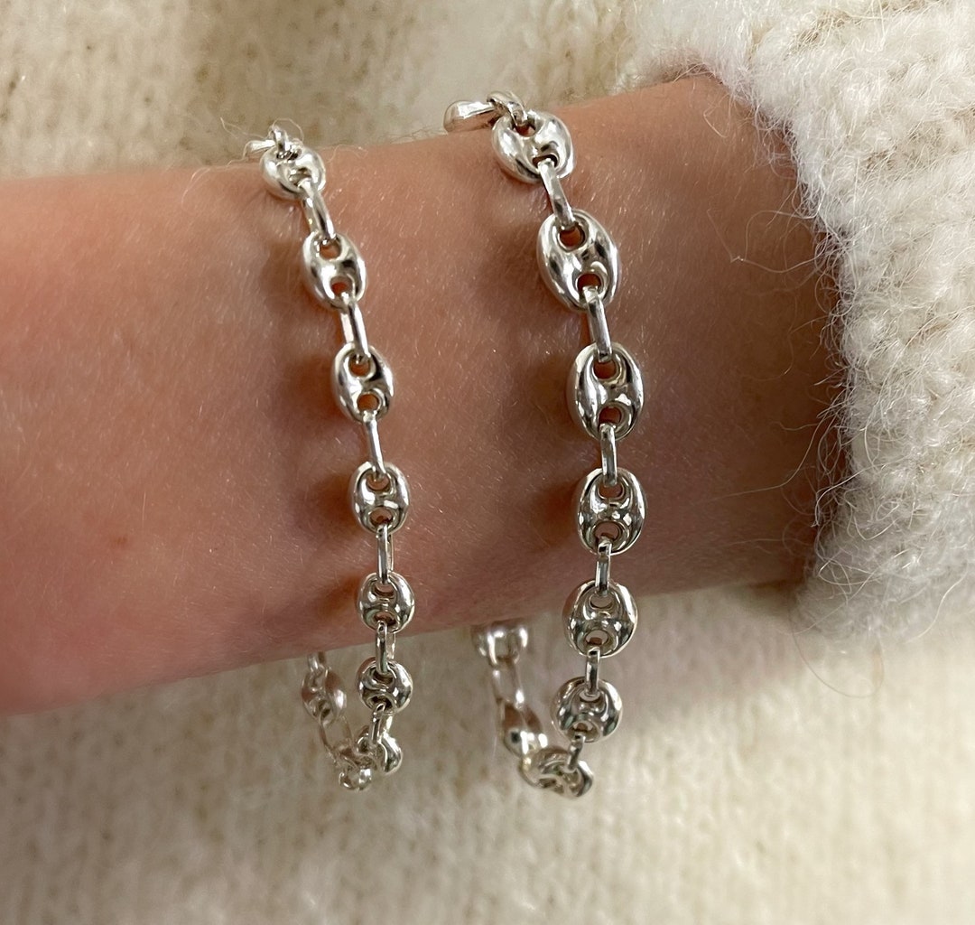 ブレスレット WILLIE and DUFFY Anchor chain bracelet silver 925 handmade Amazon.com: Hoops & Loops Sterling Silver High Polished