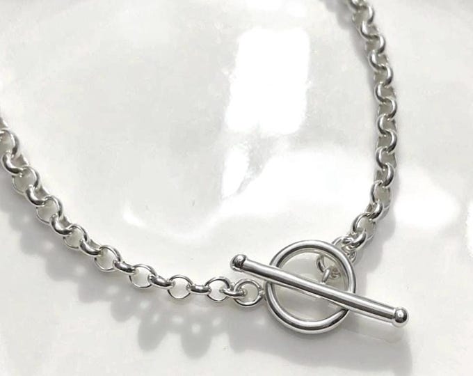 Rolo Toggle Necklace | 925 Silver Heavy-Plate