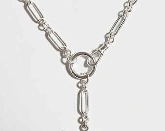 Sterling Silver Trombone Chain | removable tbar extension