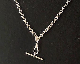925 Silver Swivel Clasp Chain | rolo chain, 4mm wide | solid sterling silver