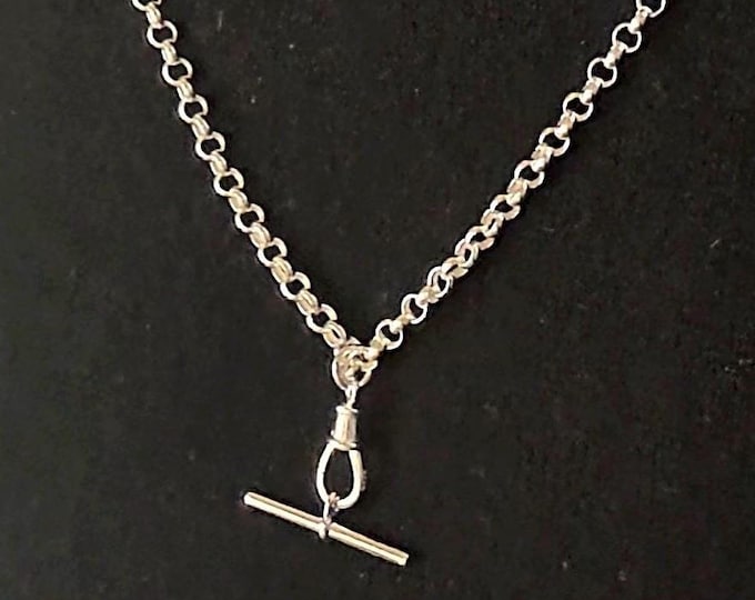 925 Silver Swivel Clasp Chain | rolo chain, 4mm wide | solid sterling silver