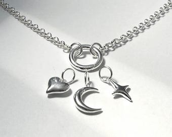 Charm Necklace Necklace | choose your charms | Premium Silver Plate