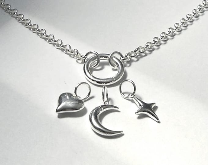 Charm Necklace Necklace | choose your charms | Premium Silver Plate