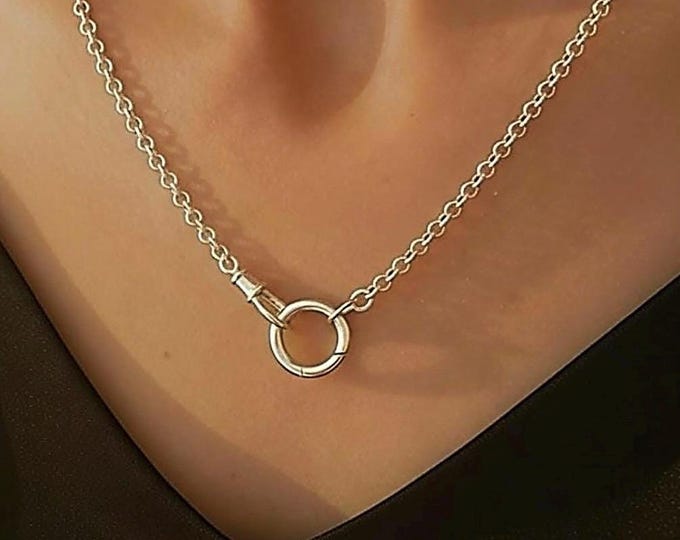 Silver Double Clasp Rolo Chain | 2 silver metal options