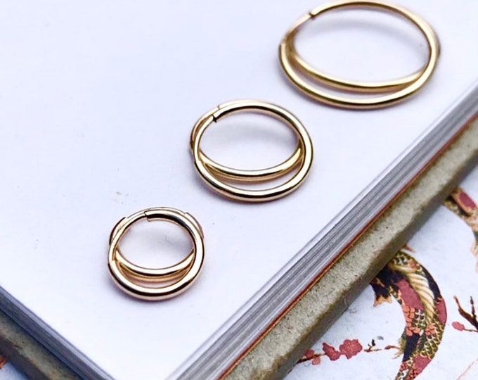 Small Gold Hoops | 14k gold filled