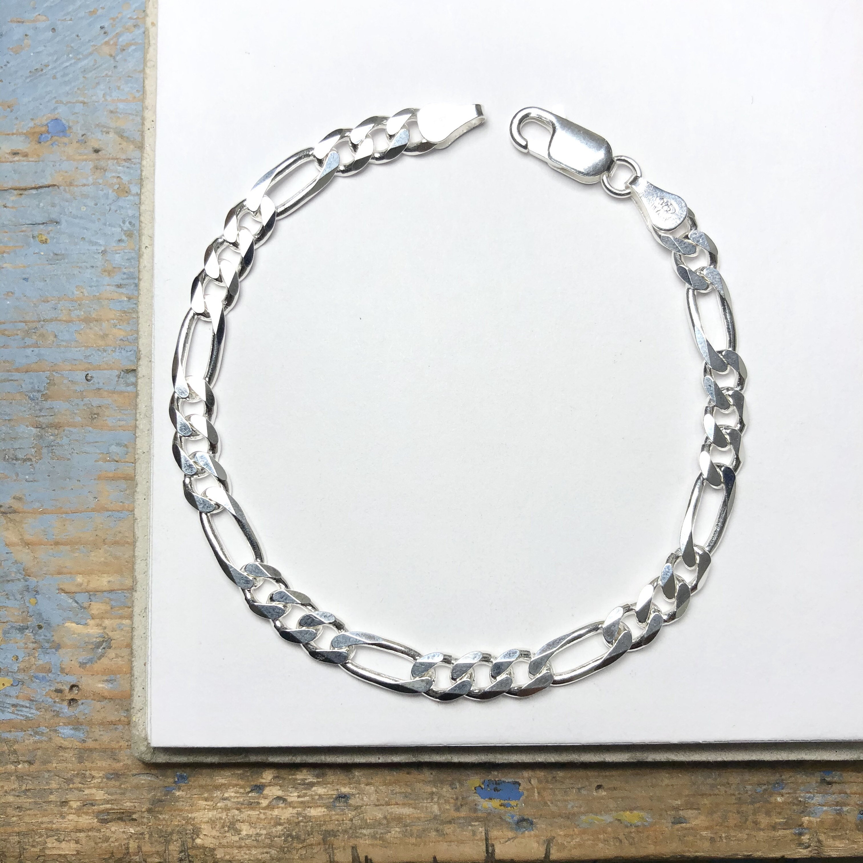 925 Sterling Silver Bracelet, Size: Custom, 15g-300g