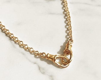 Double Clasp Rolo Chain | 14k Gold Premium-Plate