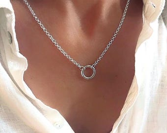 Silver Rolo Necklace | Charm Collector Clasp