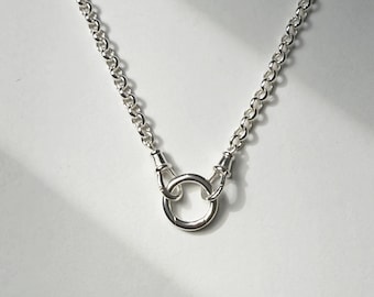 Sterling Silver Convertible Rolo Chain | 3 clasp combination
