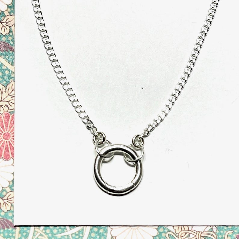Collar con colgante de plata de ley / Cadena tipo curb de 2,2 mm imagen 7