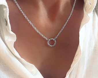 Silver Rolo Necklace | Charm Collector Clasp