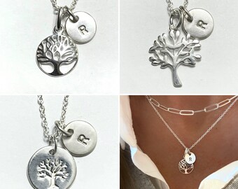Personalized Tree Necklace | custom silver Tree of Life | Family Tree | 925 sterling silver | gift for her