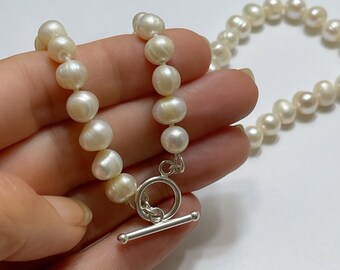 【TommassiniJewelry】Toggle Clasp Pearlブレスレット TommassiniJewelry】Toggle Clasp Pearlブレスレット