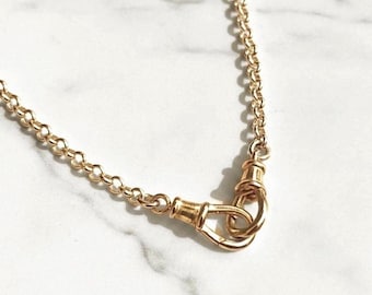 Double Clasp Rolo Chain | 14k Gold Premium-Plate