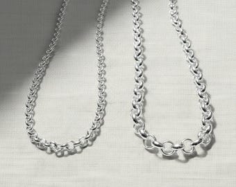 Rolo Chain Necklace | 2 width options | 925 Silver Heavy-Plate