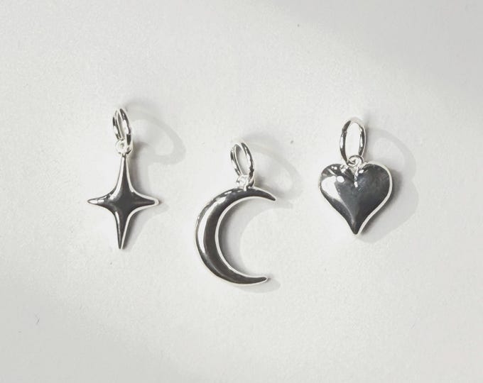 Star, Heart, Moon Charms | 2 metal options