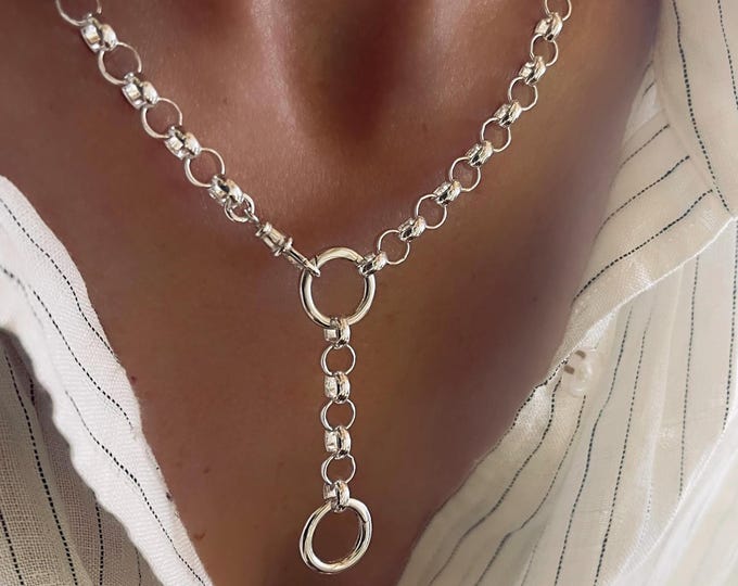 Sterling Silver 6mm Rolo Chain Necklace | Swivel and Charm Clasps + Extension