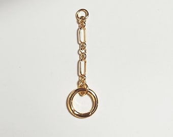 Gold Trombone Charm Clasp Extension | 14k Premium Plate
