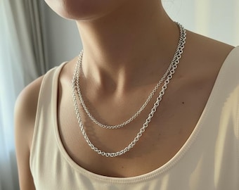 Classic Rolo Chain Necklace | 2 width options
