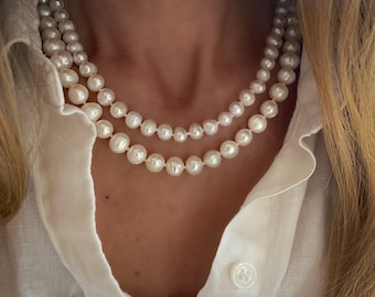 Real Pearl Necklace | 2 pearl size options | 4 lengths | gift for her