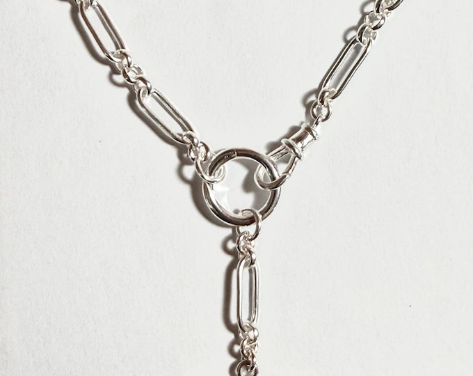 Sterling Silver Trombone Chain | removable extension