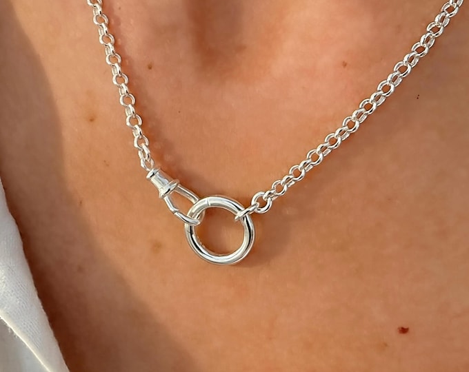 Silver Double Clasp Rolo Chain | 2 silver metal options