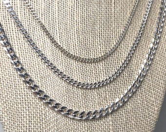 925 Silver Chain | pendant necklace silver | lobster clasp .