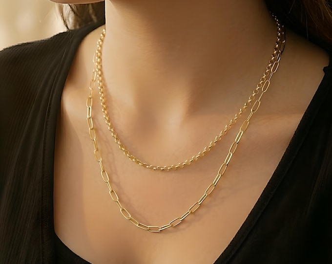 Minimalist Paperclip Chain | 14k Gold Heavy-Plate | 3.5mm