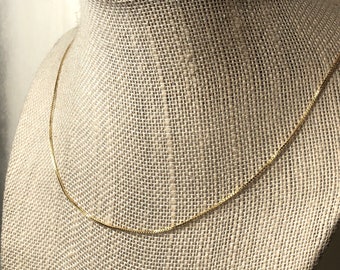 Gold Box Chain - Fine Quality 14K Gold-Filled Necklace - 16", 18", 20” lengths - dainty layering chain