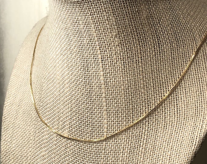 Gold Box Chain - Fine Quality 14K Gold-Filled Necklace - dainty layering chain