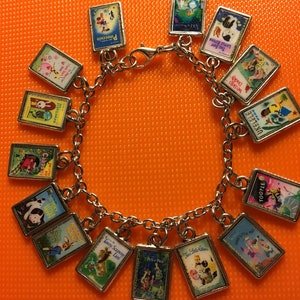 Custom Book Charm Bracelet Your Choice