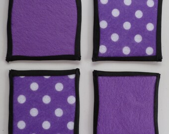 Purple Handmade Felt Coasters