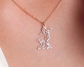 Elegant Koi Fish Pendant Necklace in 14K Gold or Sterling Silver, Japanese Inspired Jewelry, Meaningful Gift for Good Fortune, Gift for Her