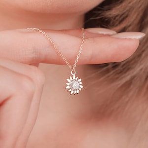 14K Gold Sunburst Necklace, Sun Pendant, 14K Solid Sun Charm, Summer Pendant, Real Gold Necklace, Gift for Her, Birthday Gift