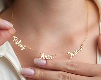 Multi Custom Name Necklace – Custom Name Jewelry for Women, Family Necklace, Unique Gift for Her, Christmas Gift