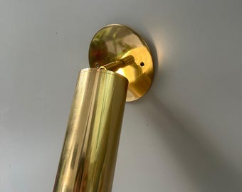 Mid-Century Modern Brass Spotlight: Adjustable Ceiling Light