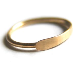22k Yellow Gold Hammered Hoop Earring / Nose Ring (multiple sizes & gauges)