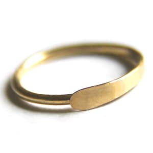 14k Yellow Gold Hammered Hoop Earring / Nose Ring (multiple sizes & gauges)