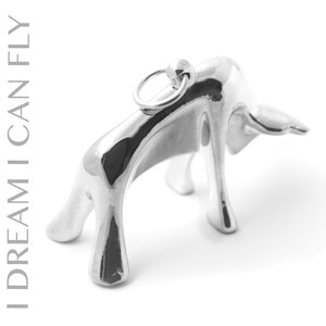 Bull necklace in polished sterling silver image 4