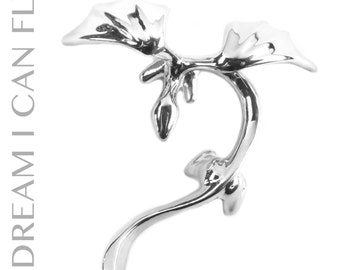 Dragon necklace in polished sterling silver