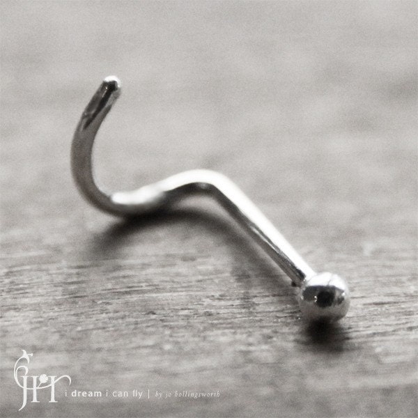 20g Sterling Silver Sprouted Nose Screw