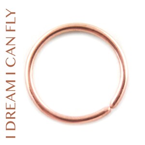 14k Rose Gold Seamless Hoop Earring / Nose Ring (multiple sizes & gauges)