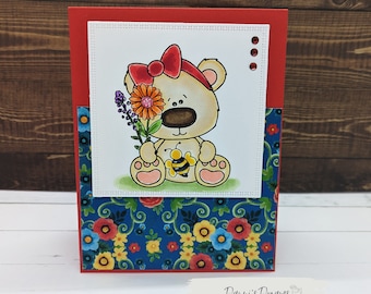 Floral Bear Card