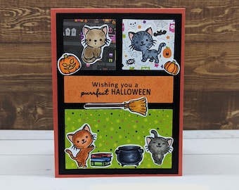 Wishing You a Purrfect Halloween Card