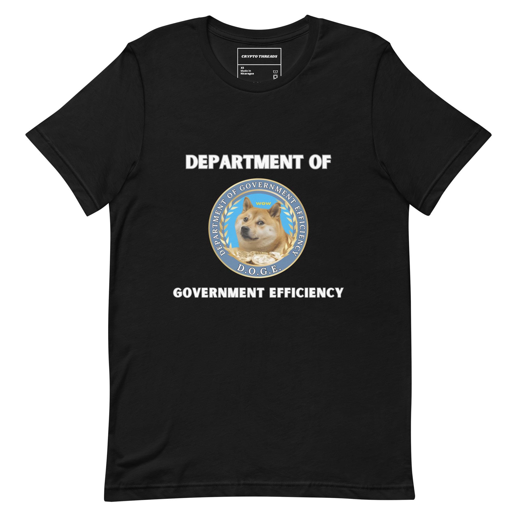 Dogecoin T-shirt: Department of Government Efficiency Crypto Tee - Etsy  Israel
