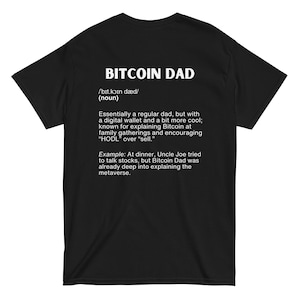 Bitcoin Dad T-shirt, Dogecoin, Crypto dad shirt, Bitcoin shirt, D.O.G.E., Crypto apparel, Father’s Day gift, Bitcoin gift, Christmas gifts