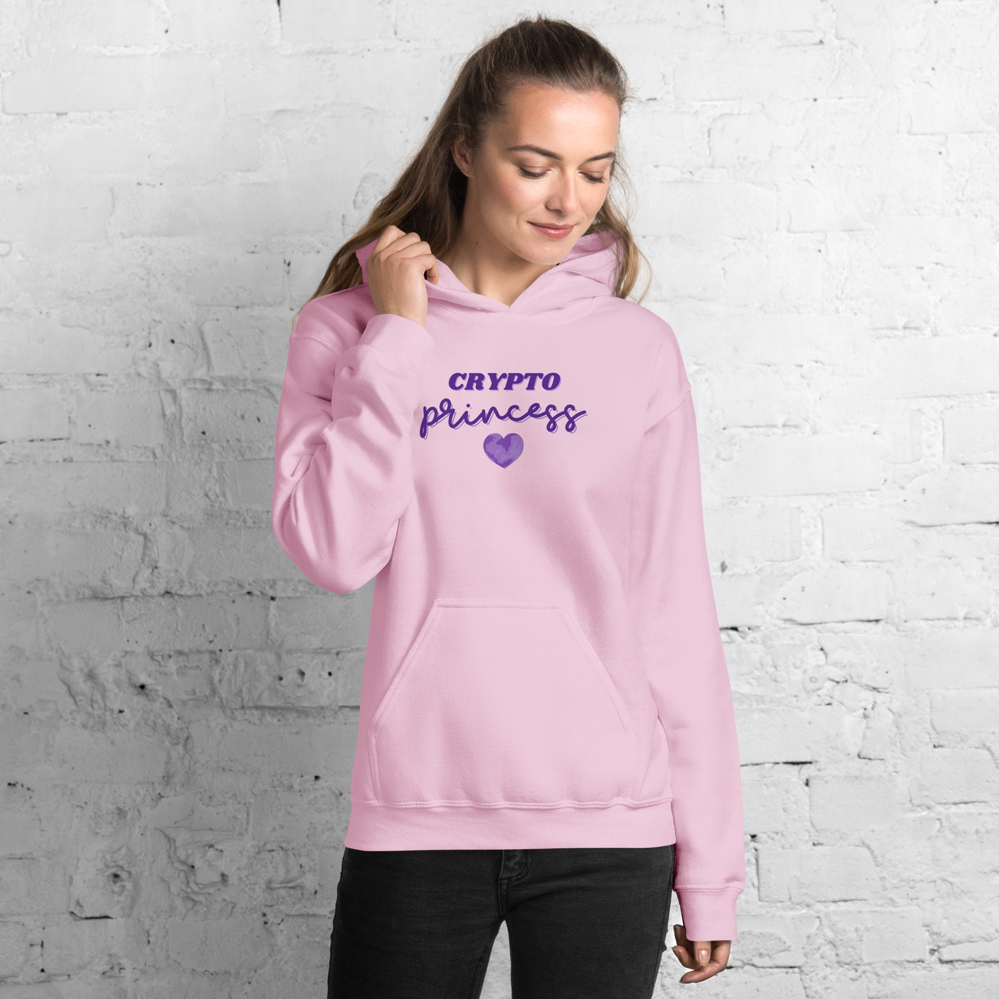 Sweat à capuche Crypto Princess : pull Bitcoin Girl - Etsy France