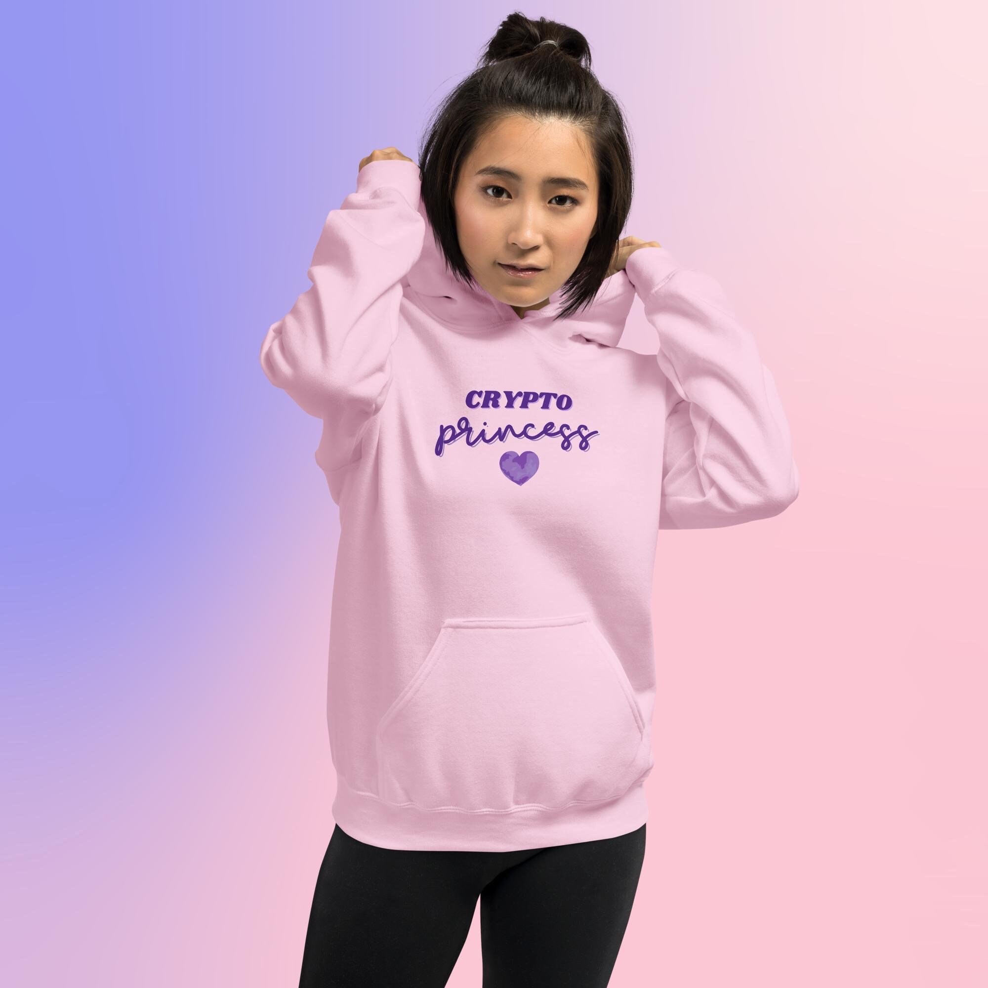 Sweat à capuche Crypto Princess : pull Bitcoin Girl - Etsy France